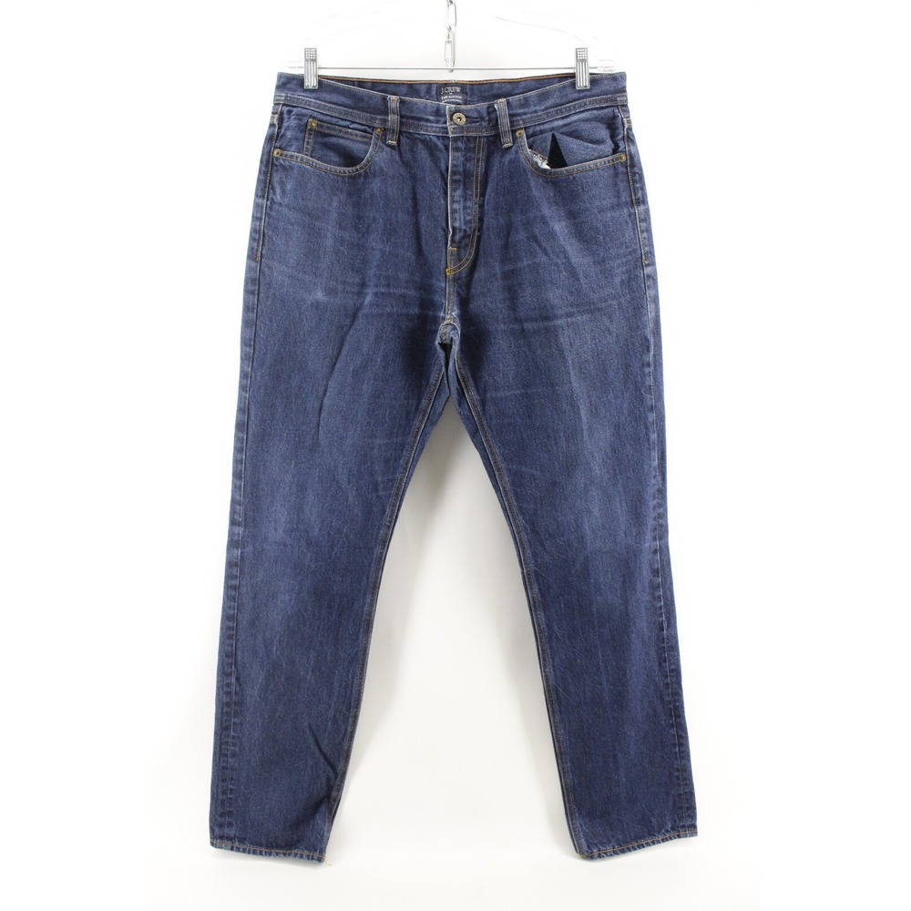 J crew the Sutton jeans mens sz 34x34 blue medium wash cotton zipper fly denim